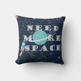 もっとスペースが必要 面白い銀河惑星 & 星 デコ クッション