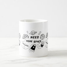 もっとスペースが欲しい – 面白いスペース引用符 コーヒーマグ