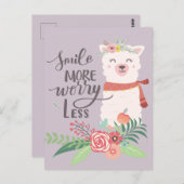 もっとスマイル ラマ ポストカード (正面/裏面)