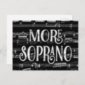 もっとソプラノの黒板 - 白黒の歌手 ポストカード (正面/裏面)