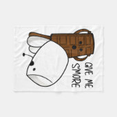 もっとチョコレートを!大人のジョーク 面白い名言 フリースブランケット (正面(横))