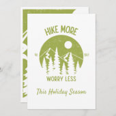 もっとハイキングして、もっとリラックス このホリデーシーズン シーズンカード (正面/裏面)