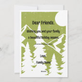 もっとハイキングして、もっと気にせず、このホリデーシーズンを楽しんで シーズンカード (裏面)