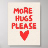 もっとハグはウォールアート | ホームデコールポスター ポスター (正面)