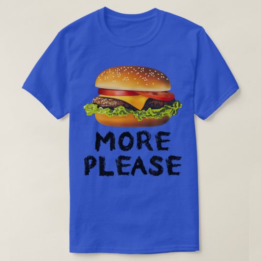 もっとハンバおもしろいー Tシャツ (デザイン正面)