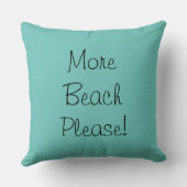 もっとビーチをクラシックの筆記体で クッション (裏面)