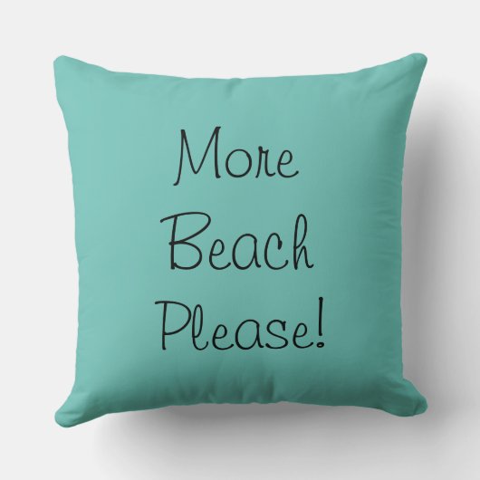 もっとビーチをクラシックの筆記体で クッション (裏面)