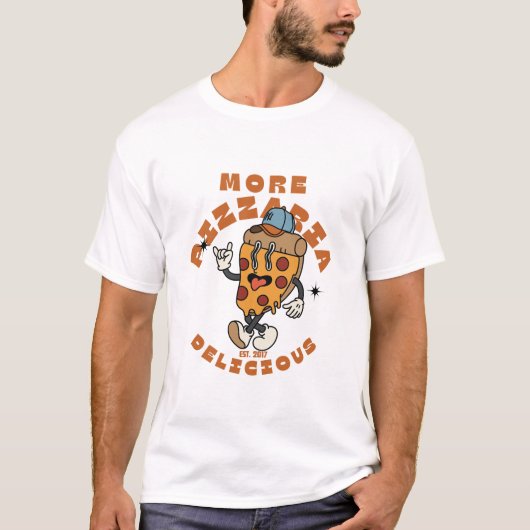もっとピザを Tシャツ (正面)