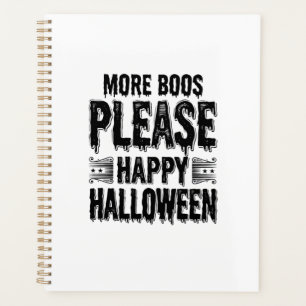もっとブースをください ビンテージ ハロウィン タイポグラフィ デザイン プランナー手帳
