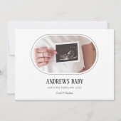 もっとモダン喜びを期待するベビー写真クリスマス シーズンカード (裏面)