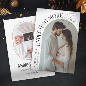 もっとモダン喜びを期待するベビー写真クリスマス シーズンカード