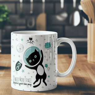 もっとモダン宇宙の黒猫マンガが必要 コーヒーマグカップ