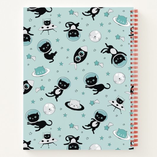 もっとモダン宇宙の黒猫マンガが必要 ノートブック (裏面)