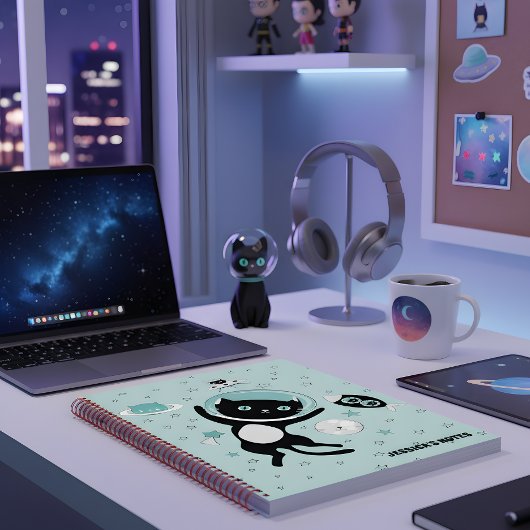 もっとモダン宇宙の黒猫マンガが必要 ノートブック