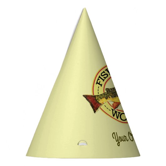 もっとユーモアのあるな魚-より少ないマスの魚釣りを働かせて下さい パーティーハット (左)