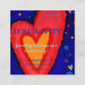 「もっとロベルの感動的な親切なカード スクエア名刺 (裏面)