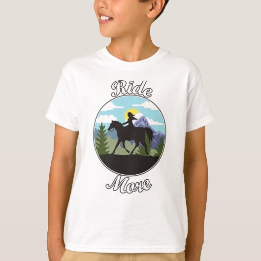 もっと乗馬しようデザイン Tシャツ (正面)