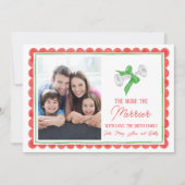 もっと人が集まって楽しいクリスマス 赤ちゃんの新しいクリスマスカード 招待状 (正面)