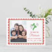 もっと人が集まって楽しいクリスマス 赤ちゃんの新しいクリスマスカード 招待状 (スタンド正面)