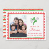 もっと人が集まって楽しいクリスマス 赤ちゃんの新しいクリスマスカード 招待状 (正面/裏面)