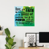 もっと信仰を持っているカイロプラクティック引用文ポスター ポスター (ホームオフィス)