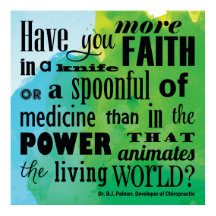 もっと信仰を持っているカイロプラクティック引用文ポスター