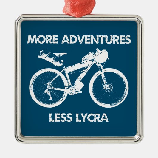 もっと冒険が少ないライクラビケパッキング メタルオーナメント (正面)