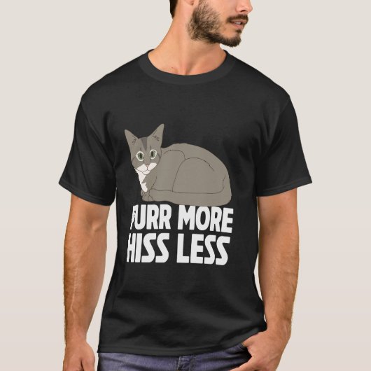 もっと喉を鳴らして、少しくっきりしないで ネコ母さん Tシャツ (正面)