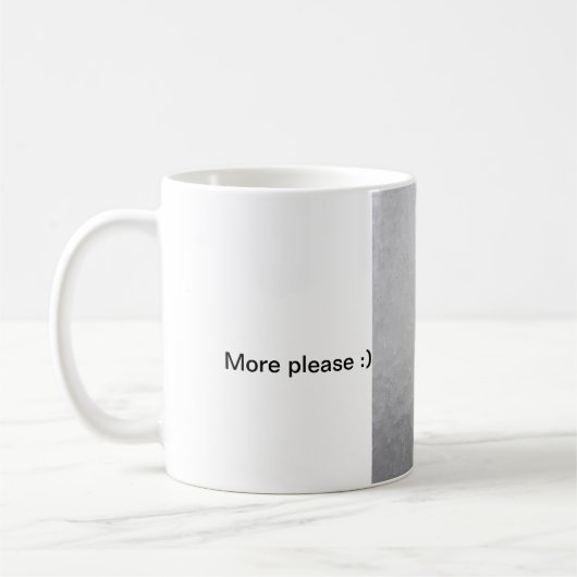 もっと喜ばして下さい:) コーヒーマグカップ (左)