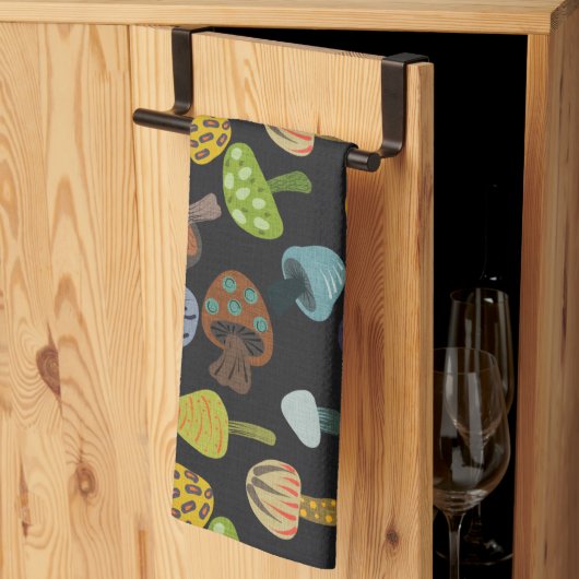 もっと多くのキノコ キッチンタオル (三つ折り)