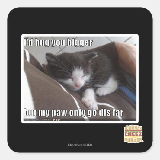 もっと大きく抱きしめてやろう スクエアシール (正面)