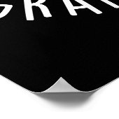 もっと大きなものに手を伸ばそう 面白いチーズの駒 暗いBG ポスター (角)