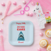 もっと大きなケーキのサメおもしろいの侮辱が必要 ペーパープレート (パーティー)