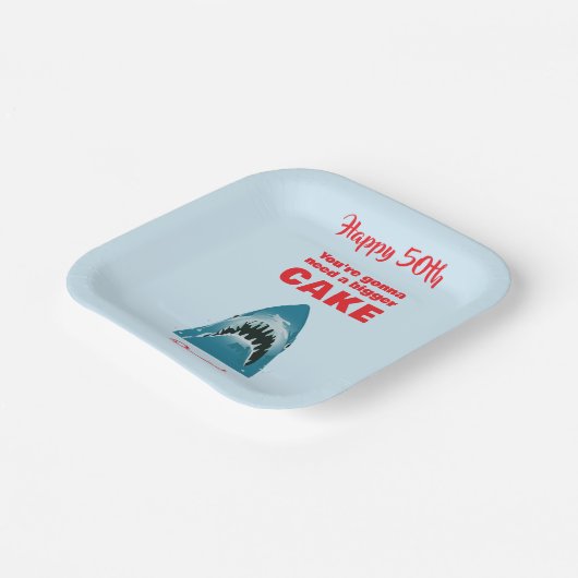 もっと大きなケーキのサメおもしろいの侮辱が必要 ペーパープレート (傾斜あり)