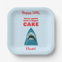 もっと大きなケーキのサメおもしろいの侮辱が必要 ペーパープレート