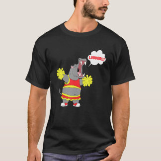 もっと大きな声で踊るカバのチアリーダー Tシャツ
