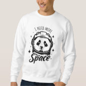 もっと宇宙が必要おもしろい- panda スウェットシャツ (正面)