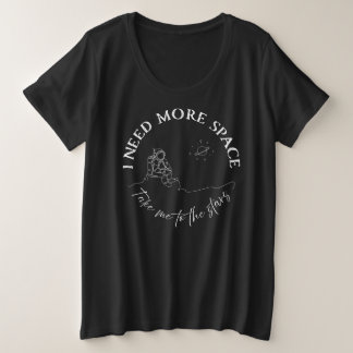 もっと宇宙が必要だ。宇宙恋人Tシャツ プラスサイズTシャツ