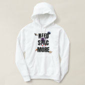 もっと宇宙が必要 - スペース&プラネットのタイポグラフィTシャツ パーカ (デザイン正面)