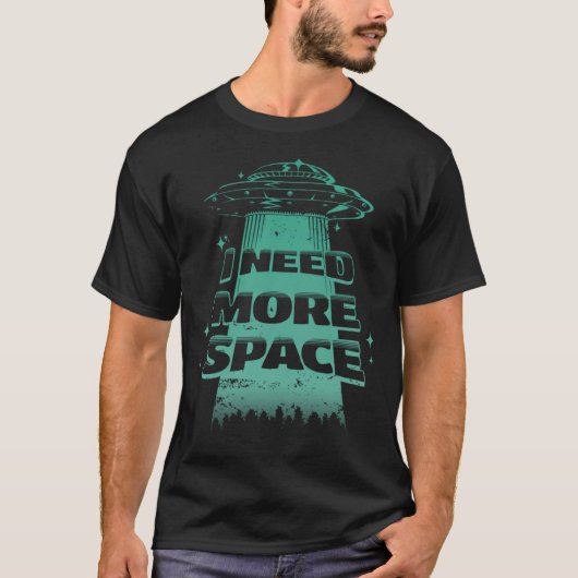 もっと宇宙エイリアンUFOおもしろいエイリアン Tシャツ (正面)
