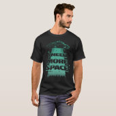 もっと宇宙エイリアンUFOおもしろいエイリアン Tシャツ (正面フル)
