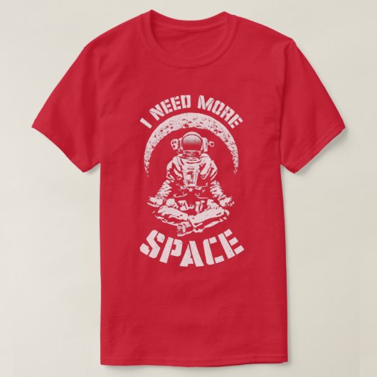もっと宇宙ヨガ宇宙飛行士おもしろいレトロScien Tシャツ (デザイン正面)
