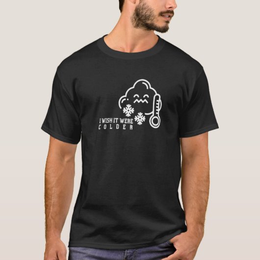 もっと寒い引用文料ならおもしろいば Tシャツ (正面)