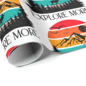 もっと山の自然アドベンチャー屋外を探索 ラッピングペーパー (ロールコーナー)