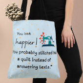 もっと幸せそうに見える!キルトをステッチした トートバッグ