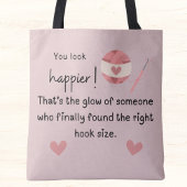 もっと幸せそうに見える！クロチェットフックミーム トートバッグ
