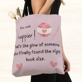 もっと幸せそうに見える！クロチェットフックミーム トートバッグ