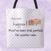 もっと幸せそうに見える!ファブリック脂肪四半期 トートバッグ