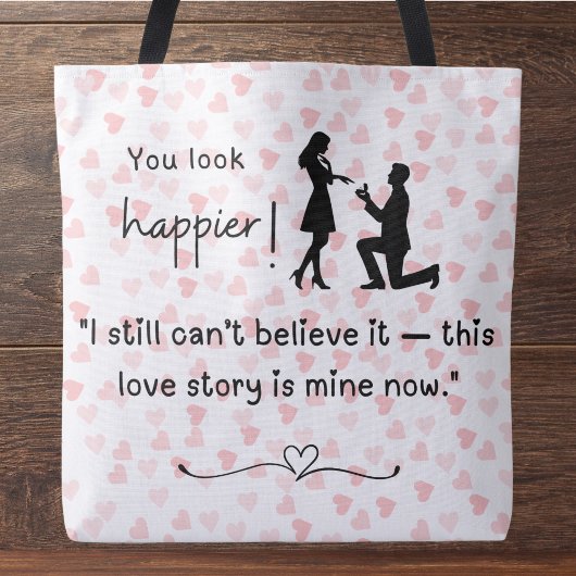 もっと幸せそうに見える! 今が私のラブストーリーの始まりなの トートバッグ