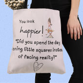 もっと幸せそうに見える!君はアイロンをかけながら一日を過ごした トートバッグ